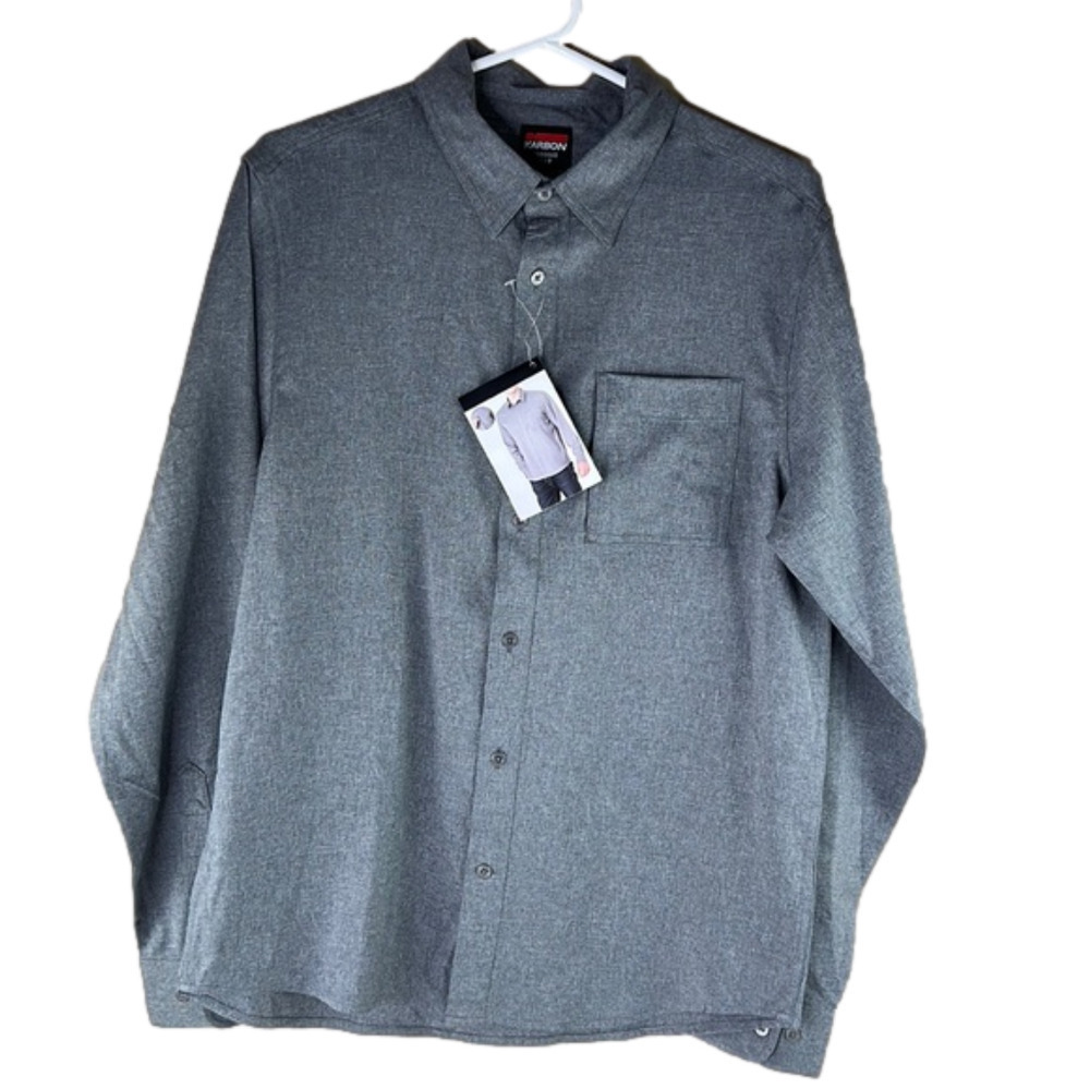 Karbon gray performance wear classic button  up